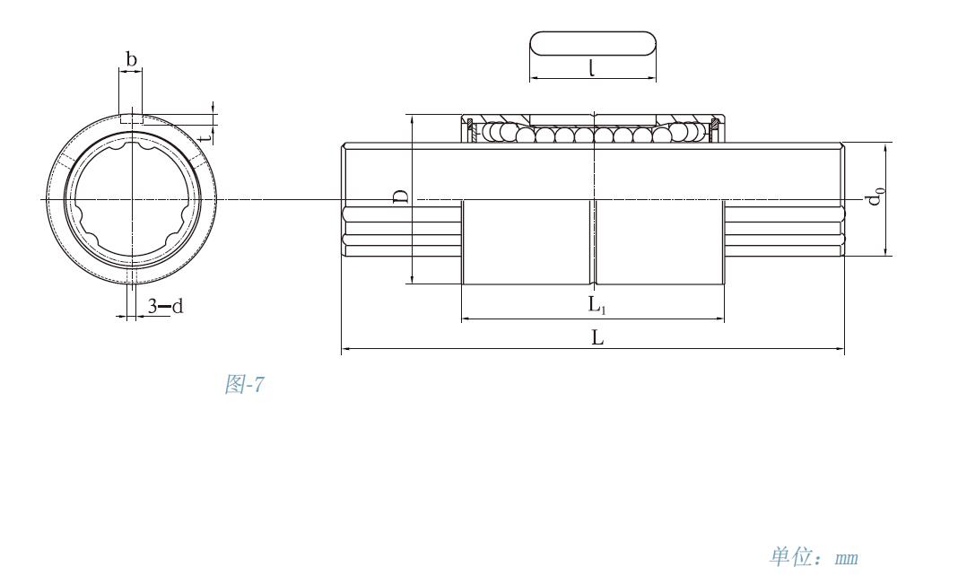 GJZG20型凹槽式滾動花鍵副